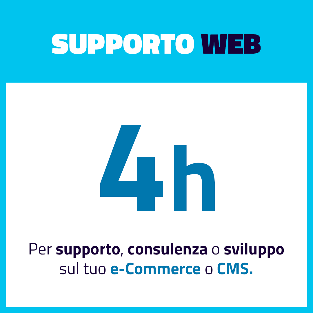 4h di Supporto e Assistenza per le tue necessità!