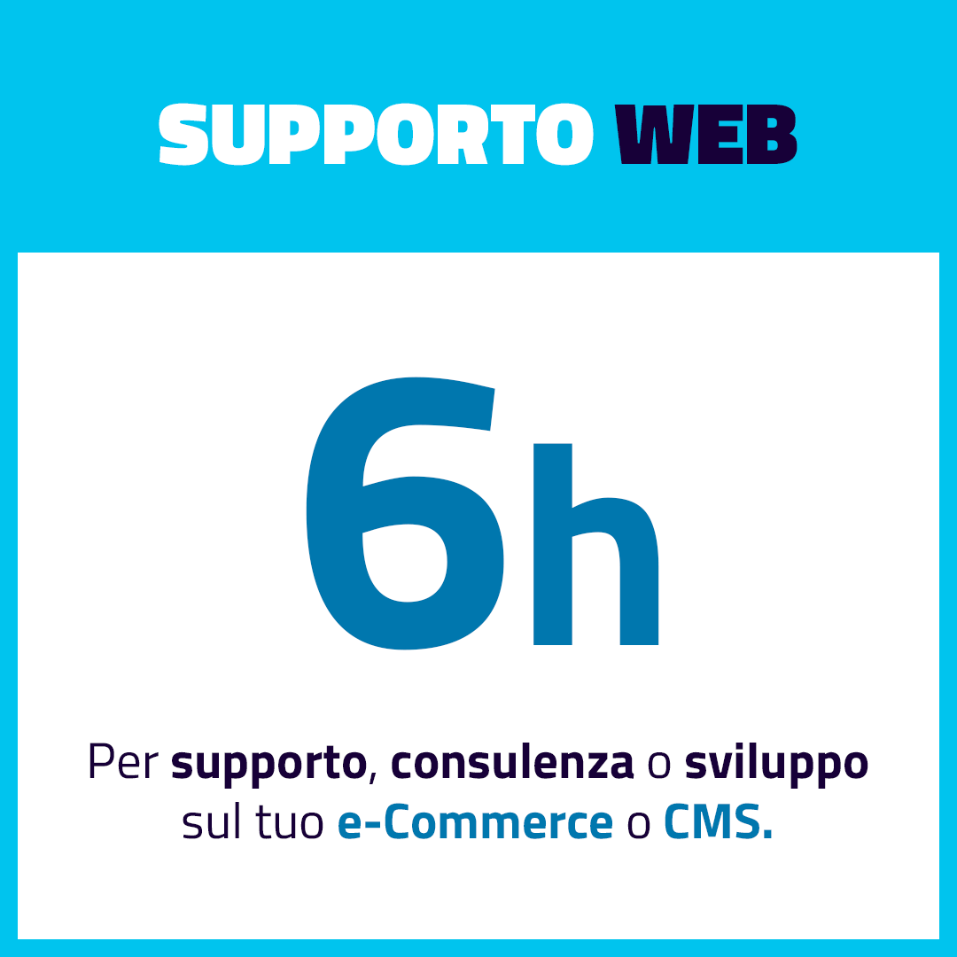 6h di Supporto e Assistenza per le tue necessità!