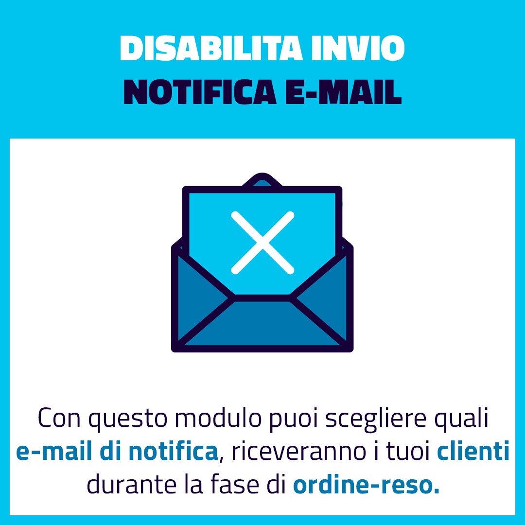 Disabilita invio notifica email